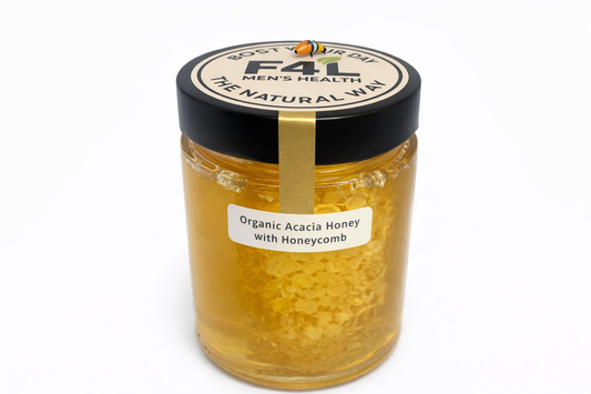 Organic Acacia Honey with Honeycomb (500g)