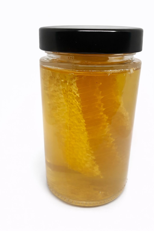 Organic Acacia Honey with Honeycomb (500g)